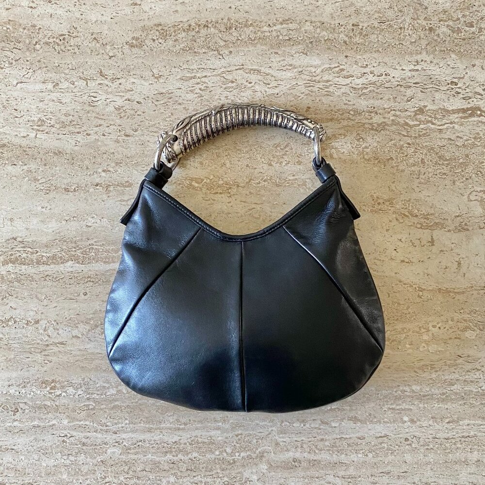 Vintage Yves Saint Laurent Mombasa Metal Handle Mini Bag
